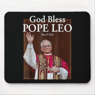Neuer Papst 2025 Gott segne Papst Leo 8. Mai 2025 Mousepad