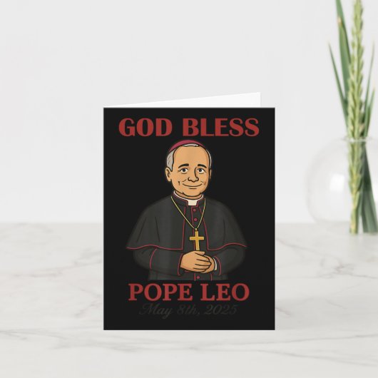 Neuer Papst 2025 Gott segne Papst Leo Xiv 8. Mai 2 Karte (Vorderseite)