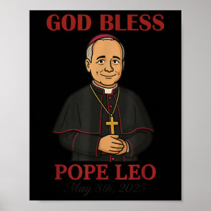 Neuer Papst 2025 Gott segne Papst Leo Xiv 8. Mai 2 Poster