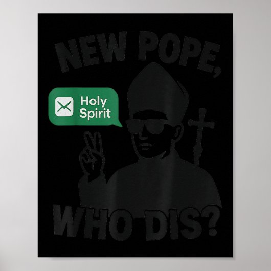 Neuer Papst, der Dis_ Heiliger Geist Lustiger Paps Poster (Vorne)