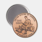 Neuer Penny 1 Magnet (Vorderseite/Rückseite)