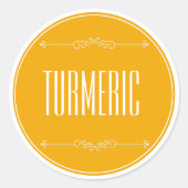 Neuer Personalisierter, türkisgelber Text Runder Aufkleber (Vorderseite)