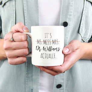 Neuer PHD Doktor Doktortitel Schulabschluss Promot Zweifarbige Tasse