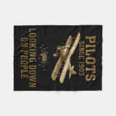 Neuer Pilot fliegt Flugzeug Ja Abenteuer Fleecedecke (Vorderseite (Horizontal))