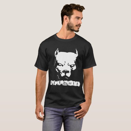 Neuer Pitbull amerikanischer ährentragender T-Shirt (Vorne ganz)