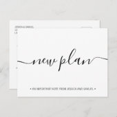 Neuer Plan für soziales Disparieren Save the Date Ankündigungspostkarte (Vorne/Hinten)