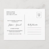 Neuer Plan für soziales Disparieren Save the Date Ankündigungspostkarte (Rückseite)