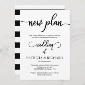 Neuer Plan für verspätete Hochzeitsankündigung Einladung (Vorne/Hinten)