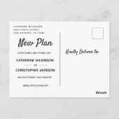 Neuer Plan Rustic Blue Wood Floral Hochzeit versch Postkarte (Rückseite)