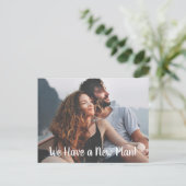 Neuer Plan Überarbeitete Hochzeitverlängerung mit  Postkarte (Stehend Vorderseite)