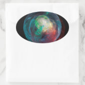 Neuer Planet Ovaler Aufkleber (Tasche)