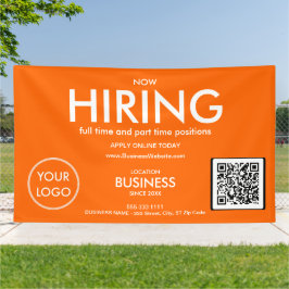 Neuer QR-Code für moderne Orange Business Logos Banner