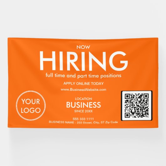 Neuer QR-Code für moderne Orange Business Logos Banner (Horizontal)