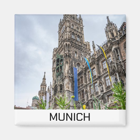 Neuer Rathausturm in München, Deutschland Magnet (Vorne)
