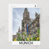Neuer Rathausturm in München, Deutschland Postkarte (Vorne/Hinten)
