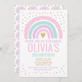 Neuer Regenbogen Einladung (Vorne/Hinten)