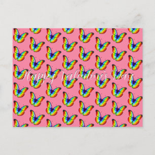 Neuer Regenbogen Happy Valentine's Day Hearts Post Postkarte