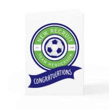 Neuer Rekrut Fußball Glückwunsch Baby Gruß