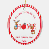 Neuer Rentier im ersten Jahr der Zuhause Keramik Ornament (Links)