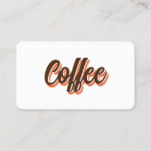 NEUER Retrokaffee Visitenkarte (Vorderseite)