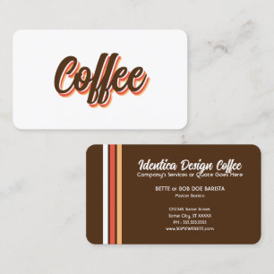 NEUER Retrokaffee Visitenkarte