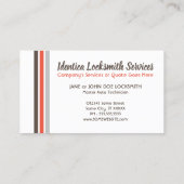 NEUER Retroschloss Visitenkarte (Rückseite)