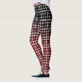 Neuer roter karierter moderner Shibori Druck Leggings (Links)