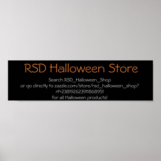 NEUER RSD HALLOWEEN SHOP POSTER (Vorne)