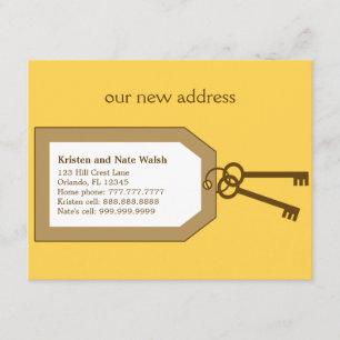 Neuer Schlüsselanhänger Umzugsankündigung Ankündigung