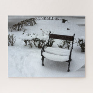 Neuer Schnee auf dem Sessel Puzzle
