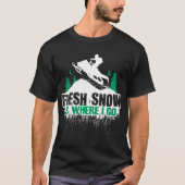 Neuer SchneeSnowmobile T-Shirt (Vorderseite)
