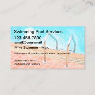 Neuer Schwimmbadservice Visitenkarte