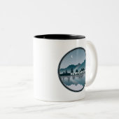 Neuer See New Hampshire Reflektion Zweifarbige Tasse (VorderseiteRechts)