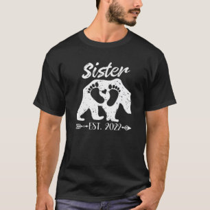 Neuer Sister Bear Est 2022 Baby Ankündigung Bruder T-Shirt