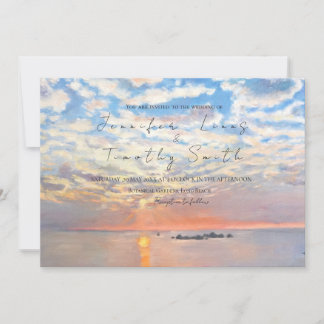 Neuer Sonnenaufgang aus der Hochzeitseinladung Einladung