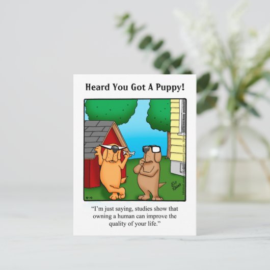 Neuer Spaß Postkarte (Stehend Vorderseite)