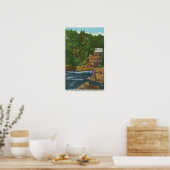 Neuer Staat Hwy Bridge View Ausable Chasm Poster (Küche)