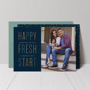 Neuer Start für das neue Jahr Marinebeschluss Feiertagskarte