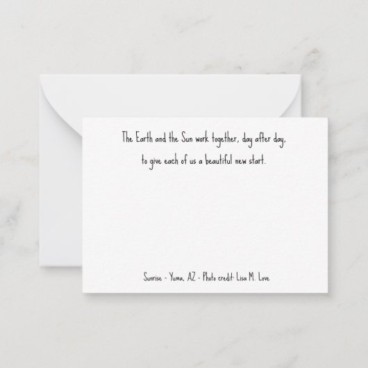 Neuer Start Mitteilungskarte (Rückseite)