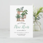 Neuer Startpunkt für neu gepflanzte neue Adresse Einladung (Stehend Vorderseite)