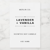 Neuer Sticker für das Label "White Modern Candle P Lebensmitteletikett (Einzelnes Label)