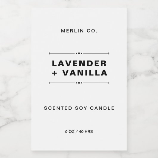 Neuer Sticker für das Label "White Modern Candle P Lebensmitteletikett (Einzelnes Label)