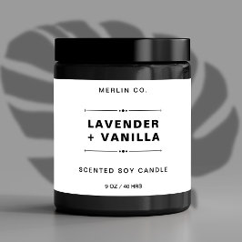 Neuer Sticker für das Label "White Modern Candle P Lebensmitteletikett