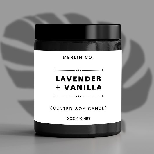 Neuer Sticker für das Label "White Modern Candle P Lebensmitteletikett