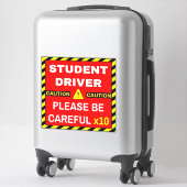 Neuer Studentenfahrer (Red Caution / Warning Sign) Aufkleber (Koffer)
