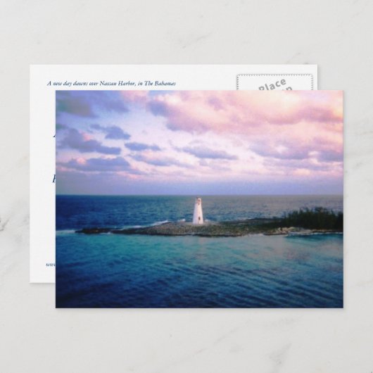 Neuer Tag horizontal Postkarte (Vorne/Hinten)