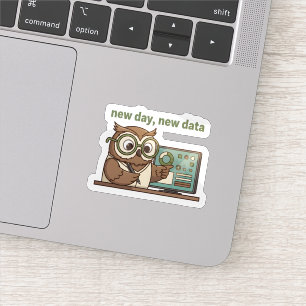 Neuer Tag, neue Daten Sticker – Süße Eule für Anal