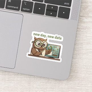 Neuer Tag, neue Daten Sticker – Süße Eule für Anal