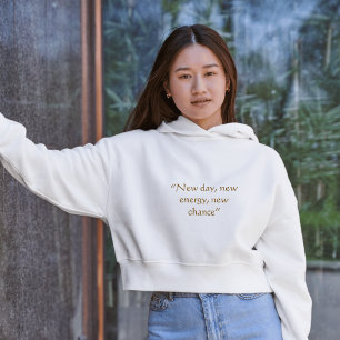 Neuer Tag Neue Energie Minimale Inspiration Hoodie
