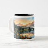 Neuer Tag Neue Gipfel Kaffeetasse (Vorderseite Links)
